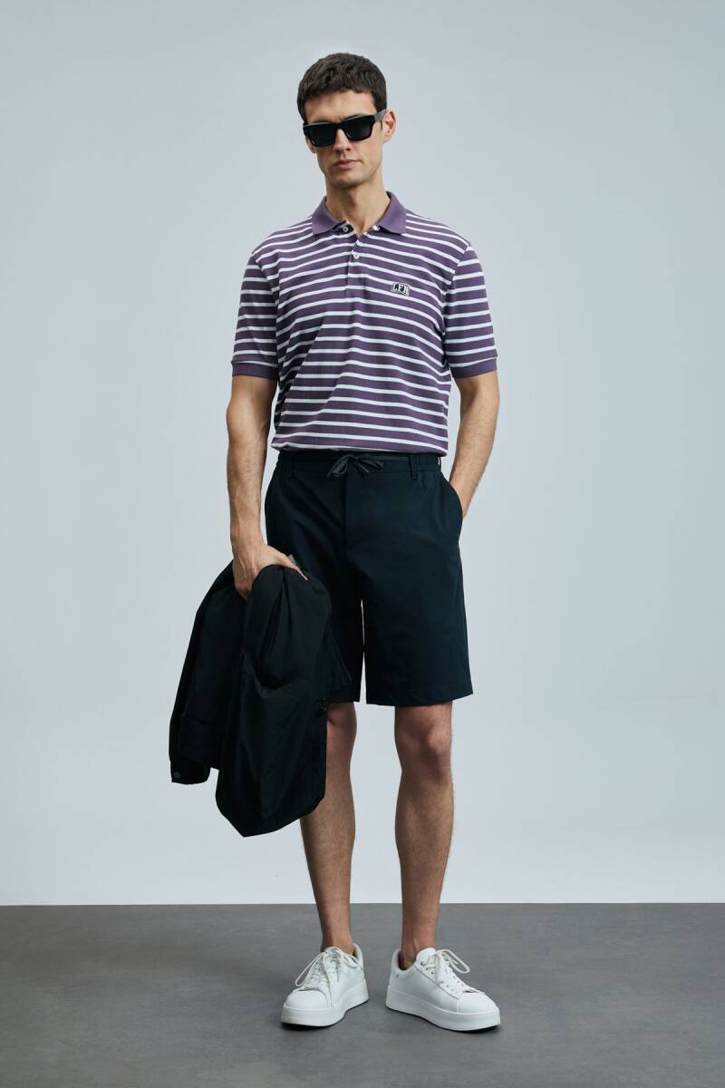 Jon Smart Erkek Polo Tişört Mürdüm - 1