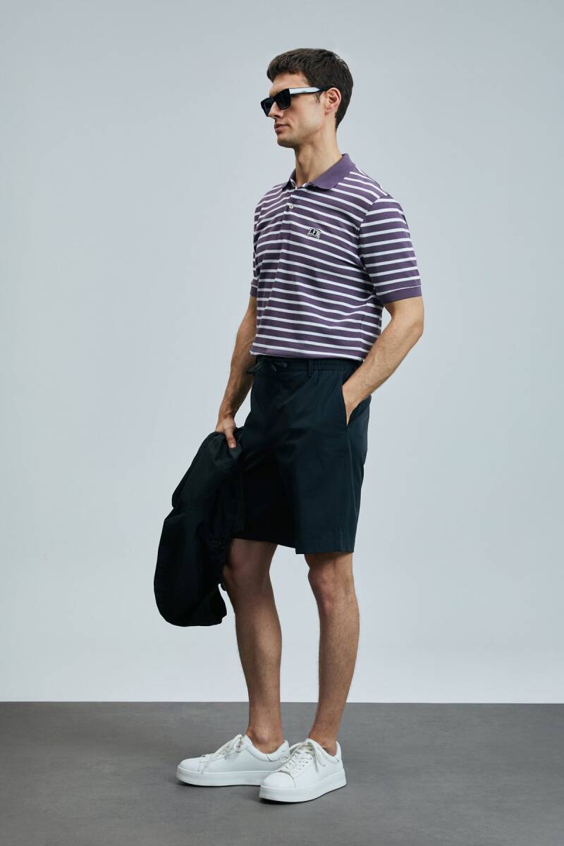 Jon Smart Erkek Polo Tişört Mürdüm - 4