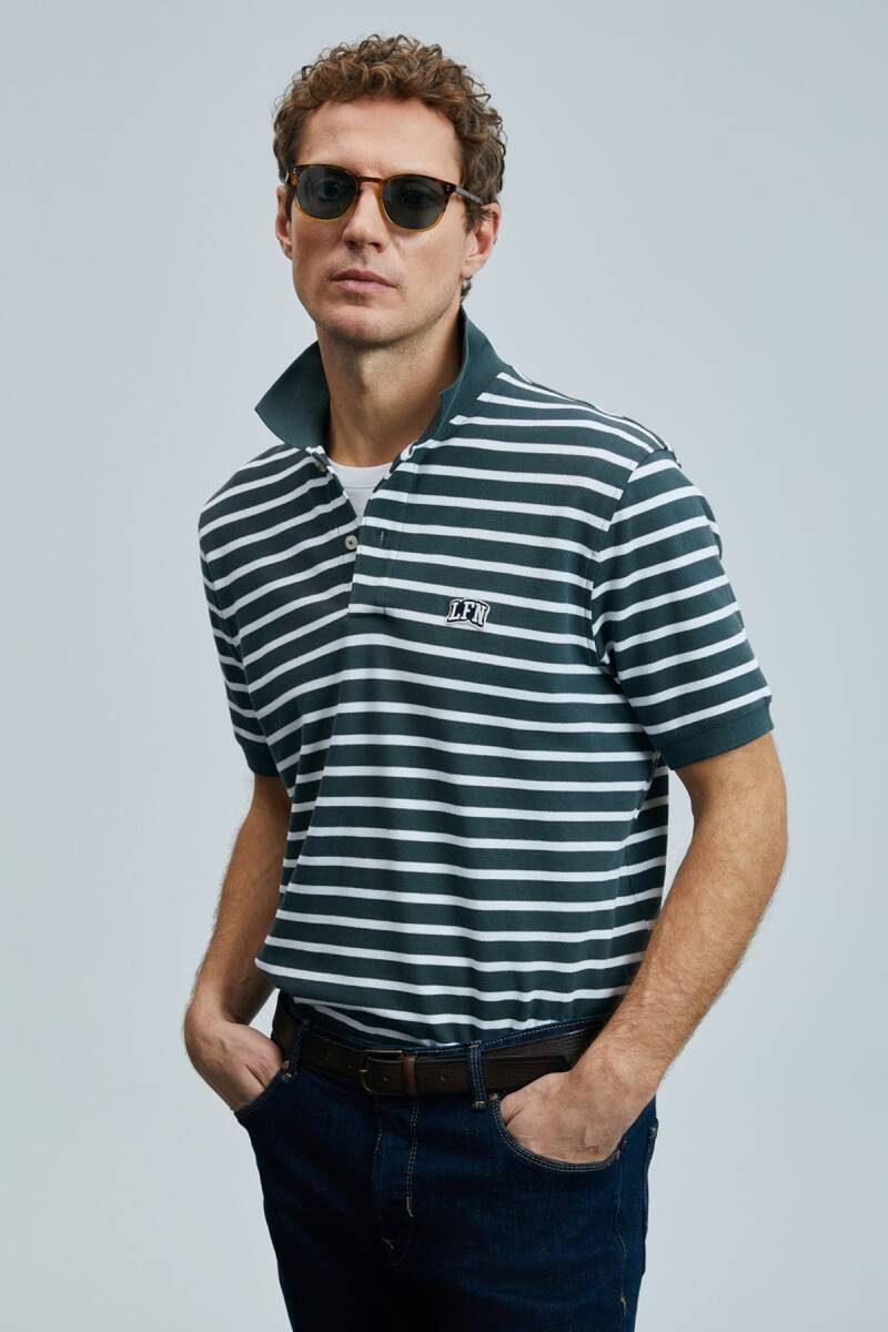 Jon Smart Erkek Polo Tişört Ördek Yeşili - 1