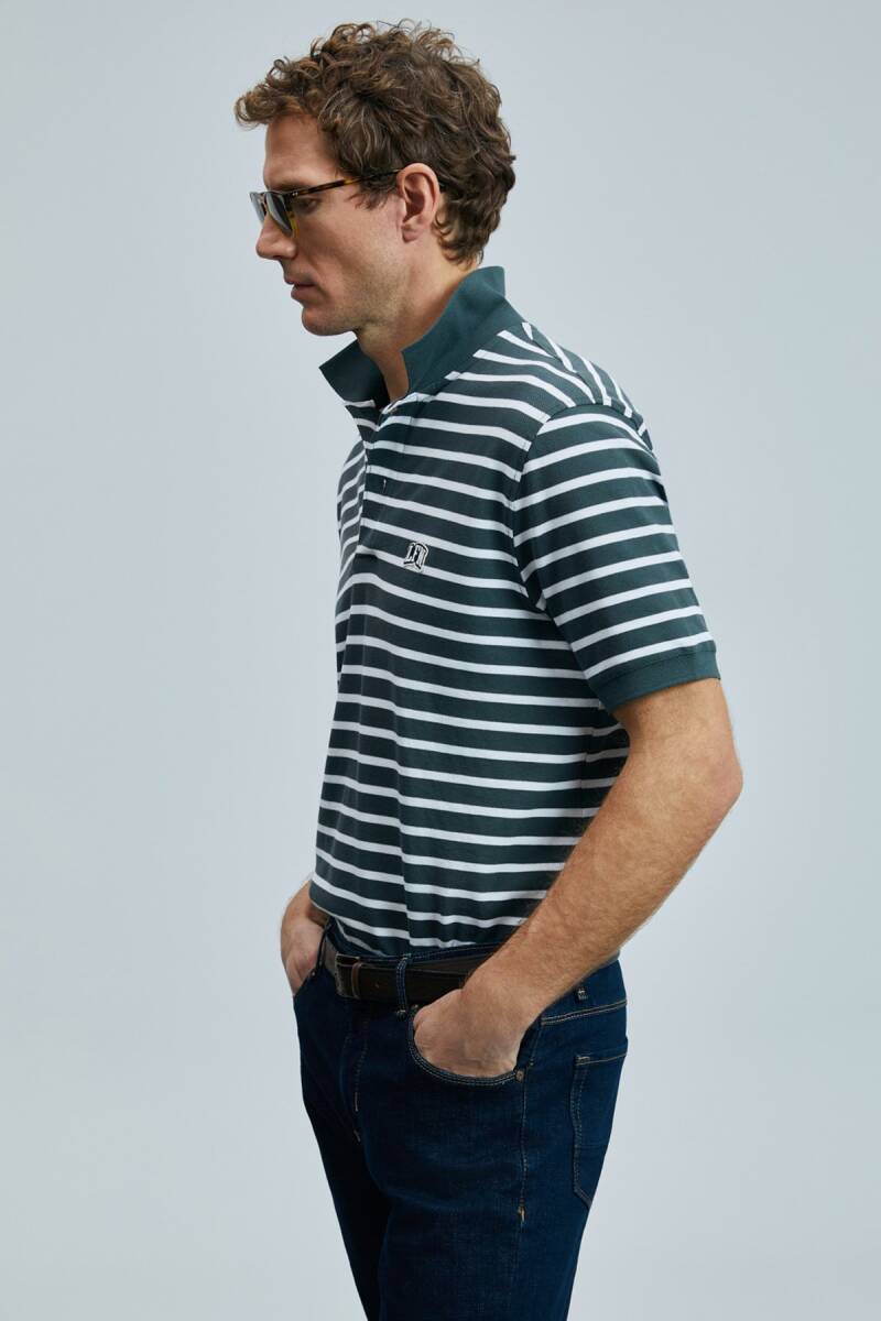 Jon Smart Erkek Polo Tişört Ördek Yeşili - 2