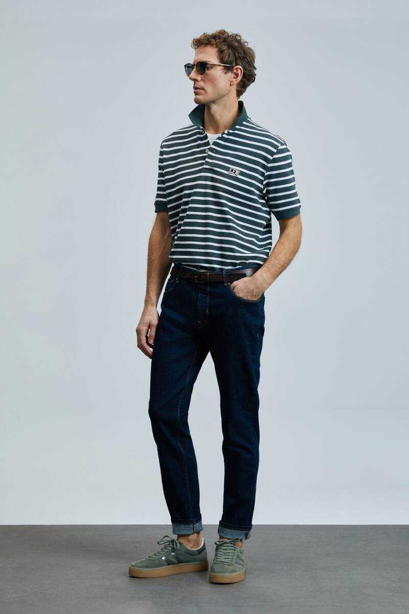 Jon Smart Erkek Polo Tişört Ördek Yeşili - 5