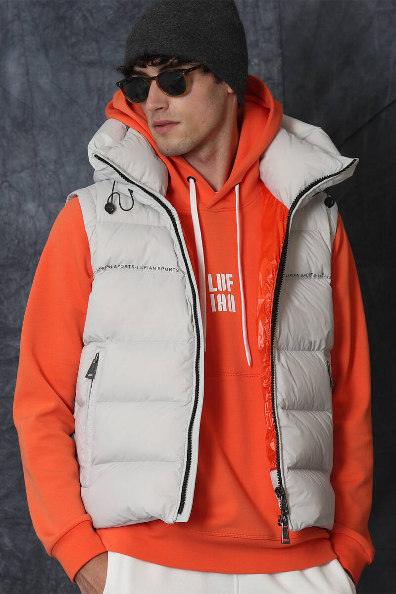Josef Goose Feather Men's Vest Stone - 1