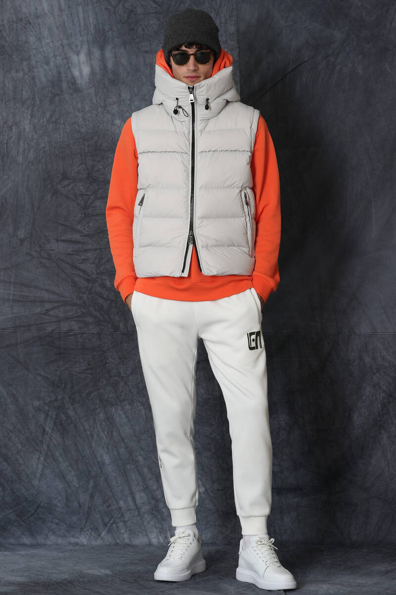 Josef Goose Feather Men's Vest Stone - 4
