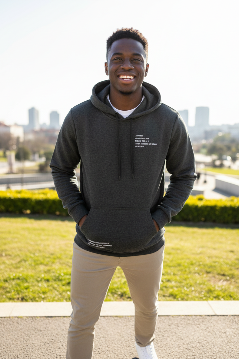 Juan Hooded Men's Sweatshirt Anthracite - 3