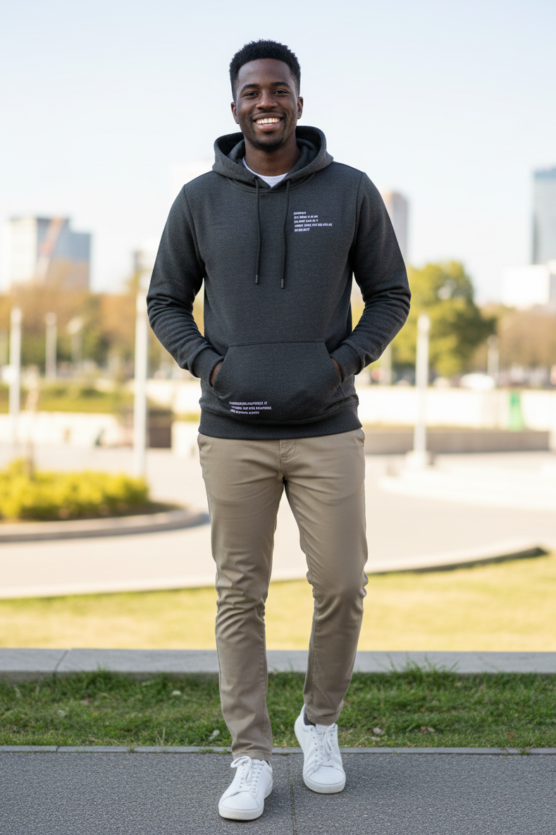 Juan Hooded Men's Sweatshirt Anthracite - 4