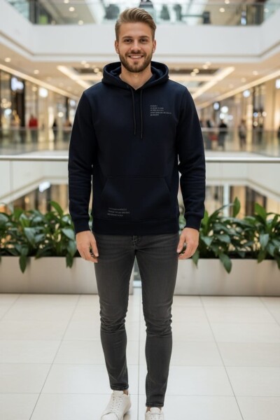 Juan Hooded Men's Sweatshirt Black - 2