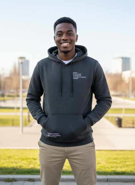 Juan Kapüşonlu Erkek Sweatshirt Antrasit - 1