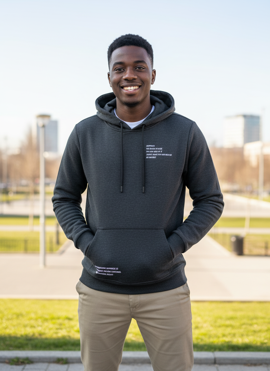 Juan Kapüşonlu Erkek Sweatshirt Antrasit - 1