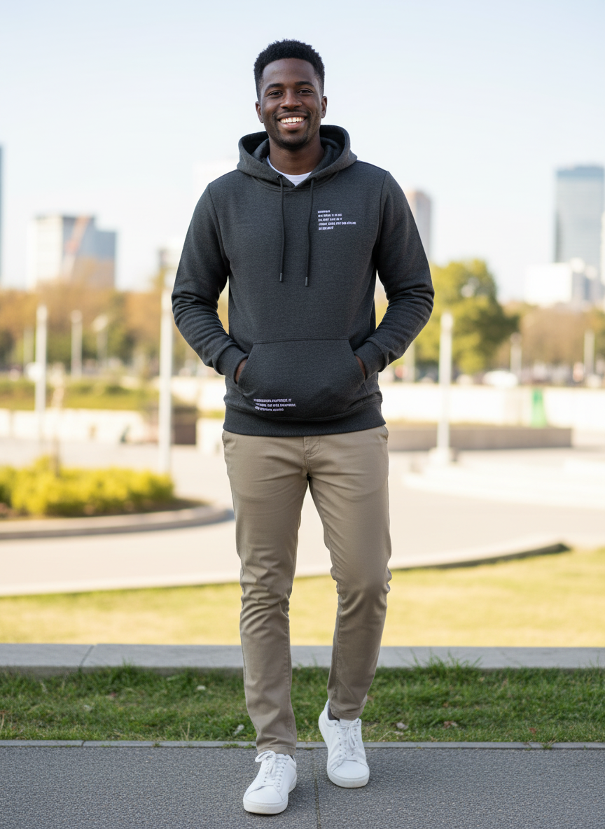 Juan Kapüşonlu Erkek Sweatshirt Antrasit - 4