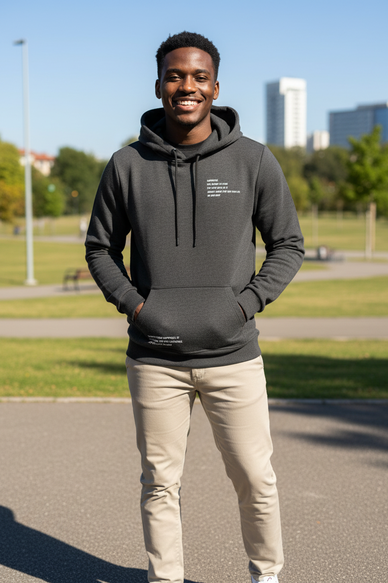 Juan Kapüşonlu Erkek Sweatshirt Antrasit - 2