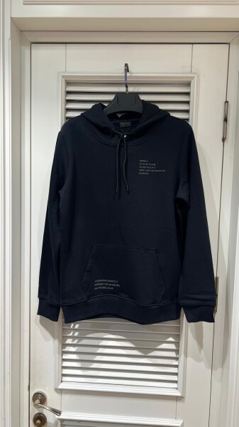 Juan Kapüşonlu Erkek Sweatshirt Siyah 