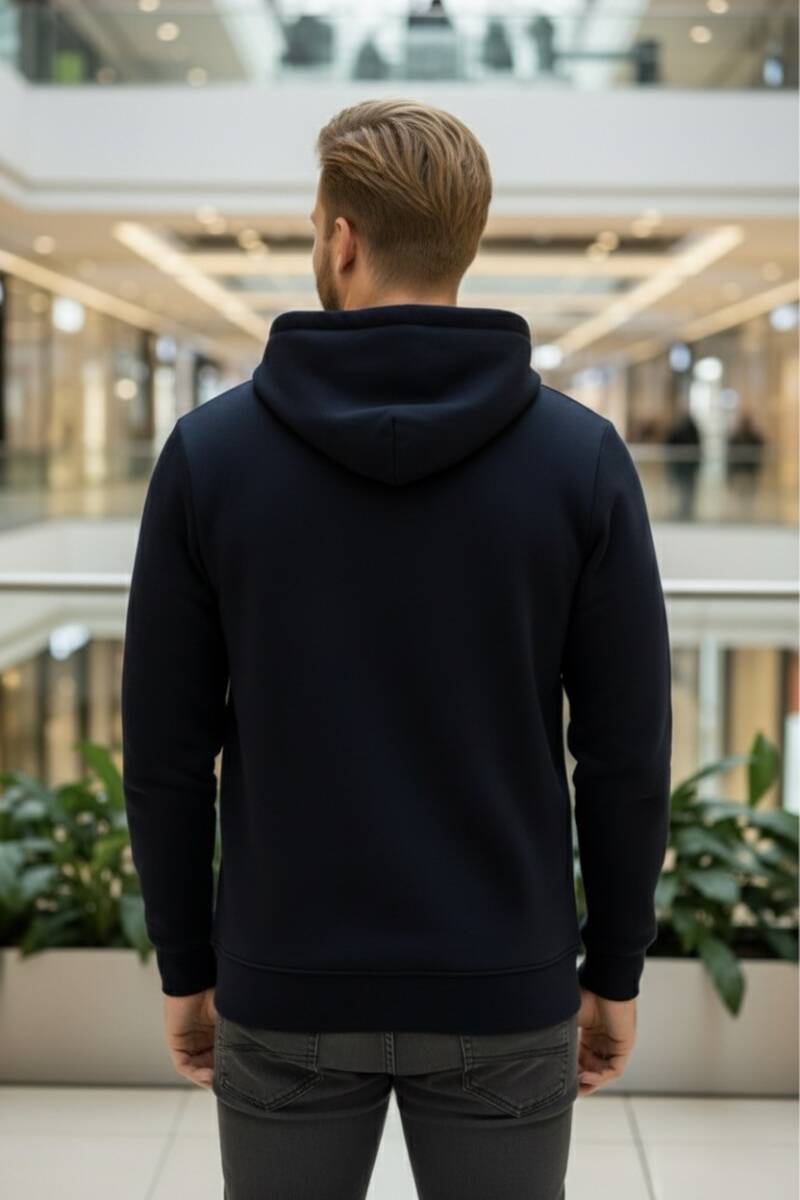 Juan Kapüşonlu Erkek Sweatshirt Siyah - 4