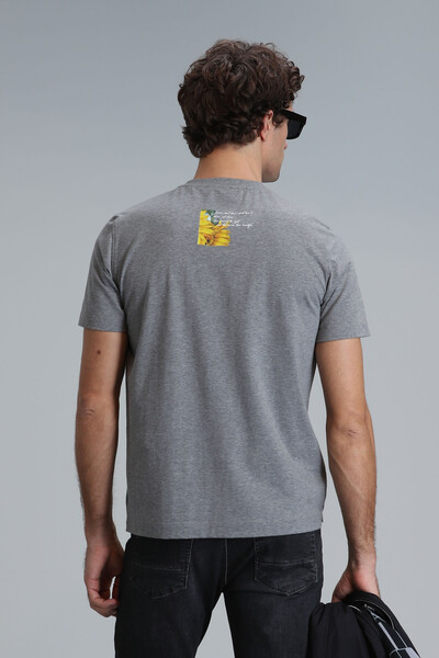 June Modern Grafik T- Shirt Gri - 6