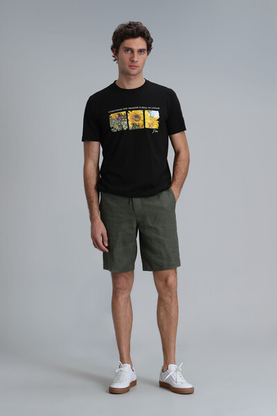 June Modern Grafik T- Shirt Siyah - 2