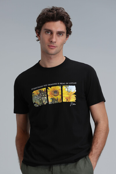 June Modern Grafik T- Shirt Siyah - 3