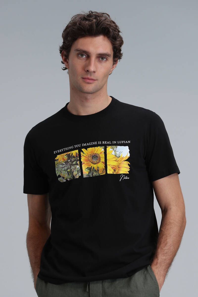 June Modern Grafik T- Shirt Siyah - 3