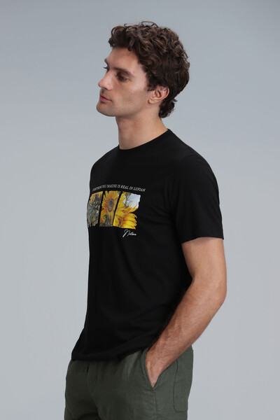 June Modern Grafik T- Shirt Siyah - 5