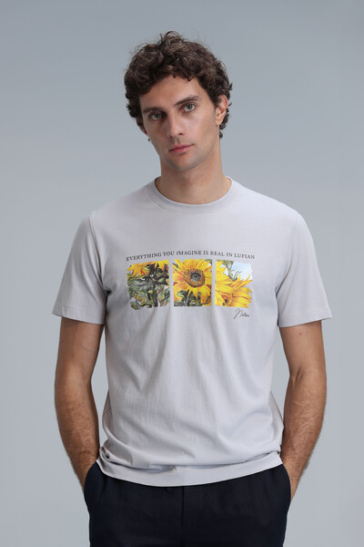 June Modern Grafik T- Shirt Taş 