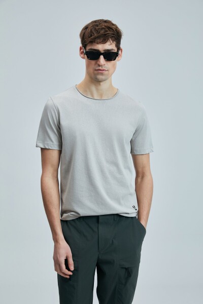 Junya Erkek Basic Tişört Bej 