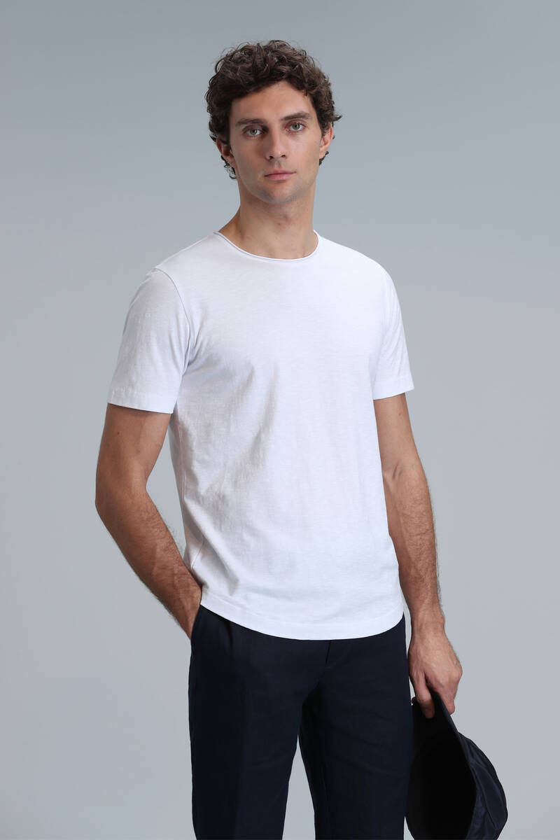 Junya Erkek Basic Tişört Beyaz - 1