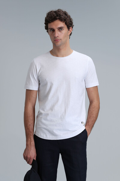 Junya Erkek Basic Tişört Beyaz - 2