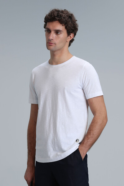 Junya Erkek Basic Tişört Beyaz - 4