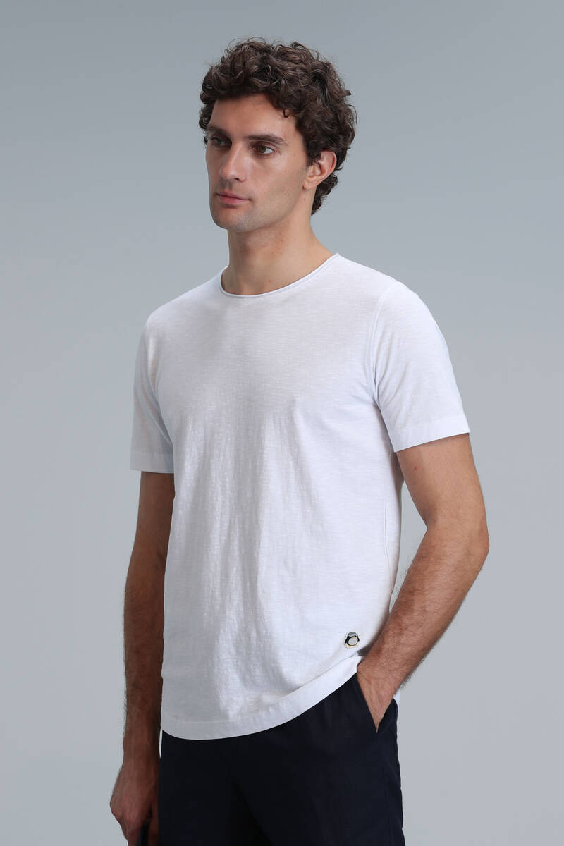 Junya Erkek Basic Tişört Beyaz - 4
