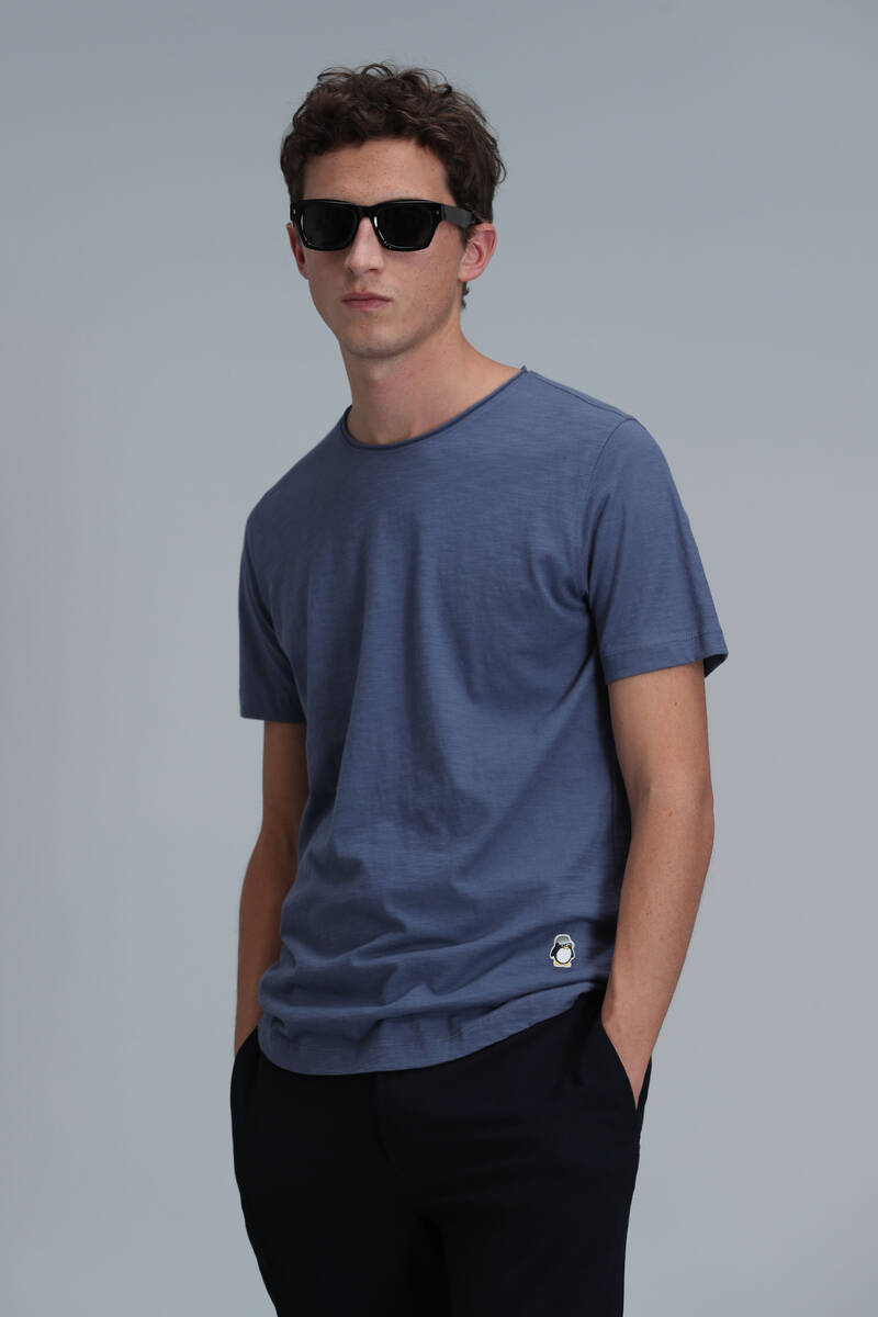 Junya Erkek Basic Tişört Gece Mavisi - 1