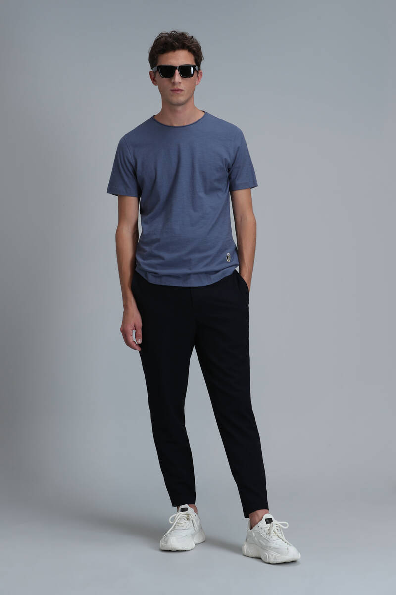 Junya Erkek Basic Tişört Gece Mavisi - 2