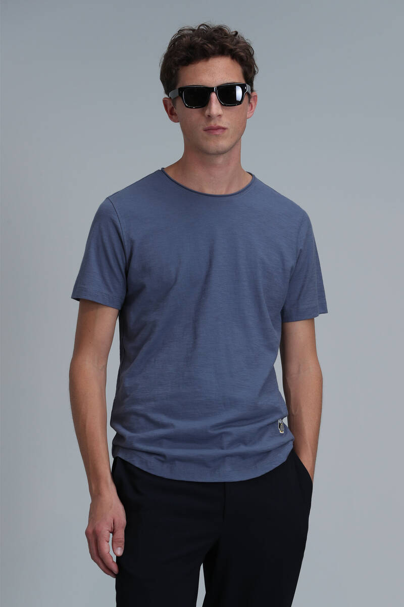 Junya Erkek Basic Tişört Gece Mavisi - 3