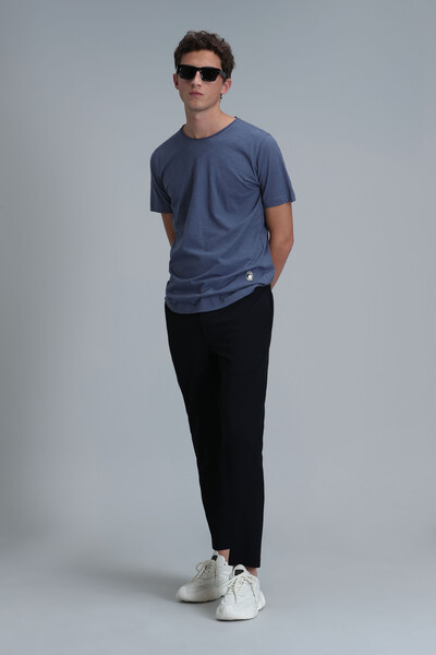Junya Erkek Basic Tişört Gece Mavisi - 4
