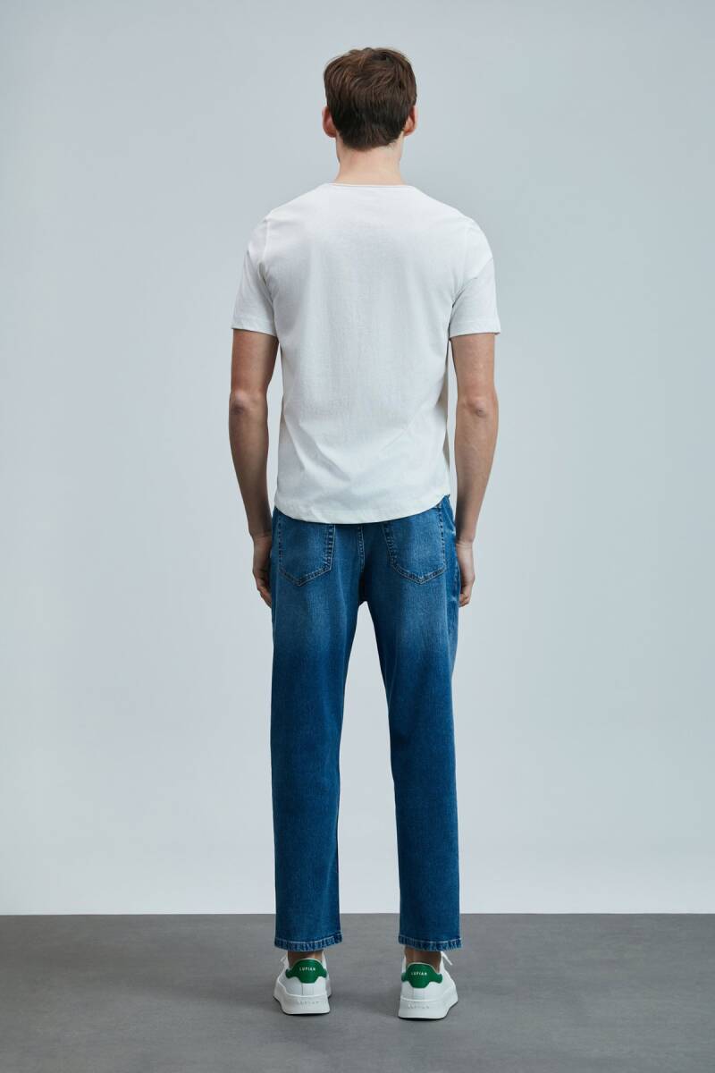 Junya Erkek Basic Tişört Kırık Beyaz - 6