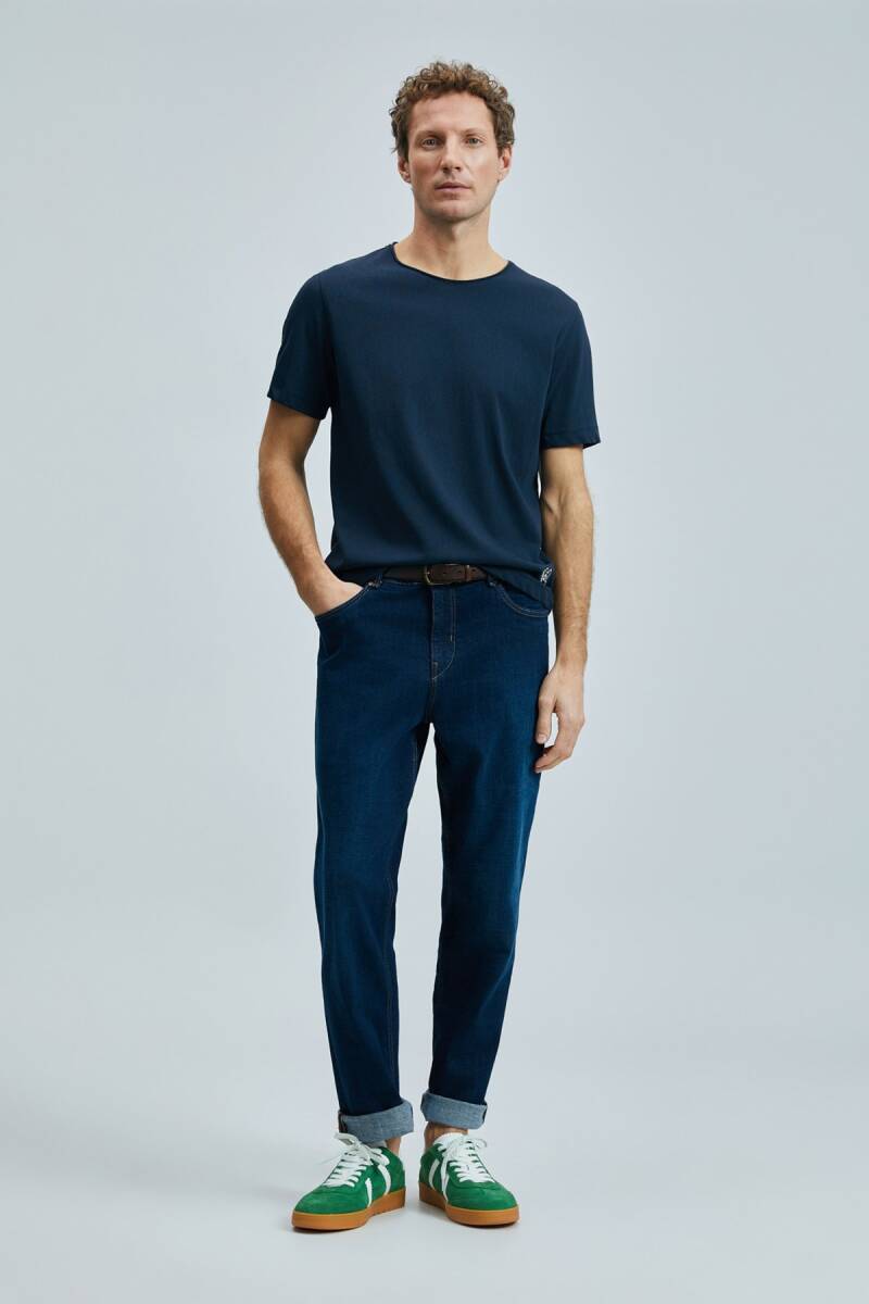 Junya Erkek Basic Tişört Lacivert - 1