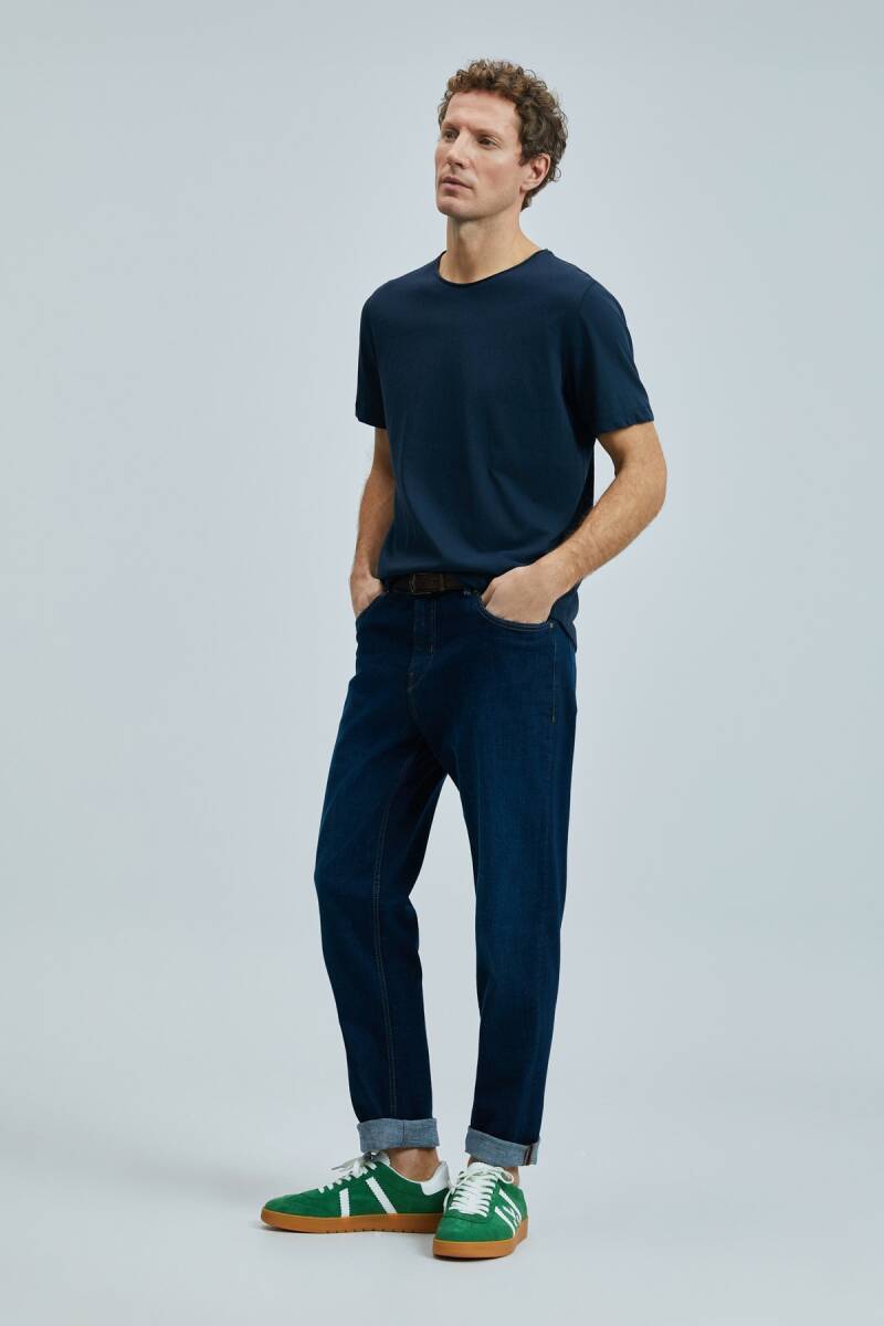 Junya Erkek Basic Tişört Lacivert - 4