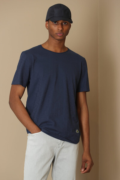 Junya Erkek Basic Tişört Lacivert 
