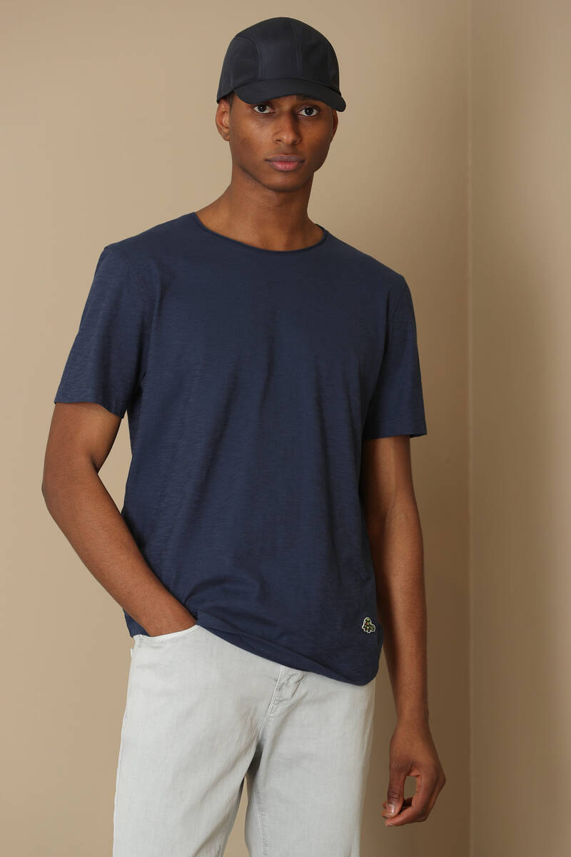 Junya Erkek Basic Tişört Lacivert - 1