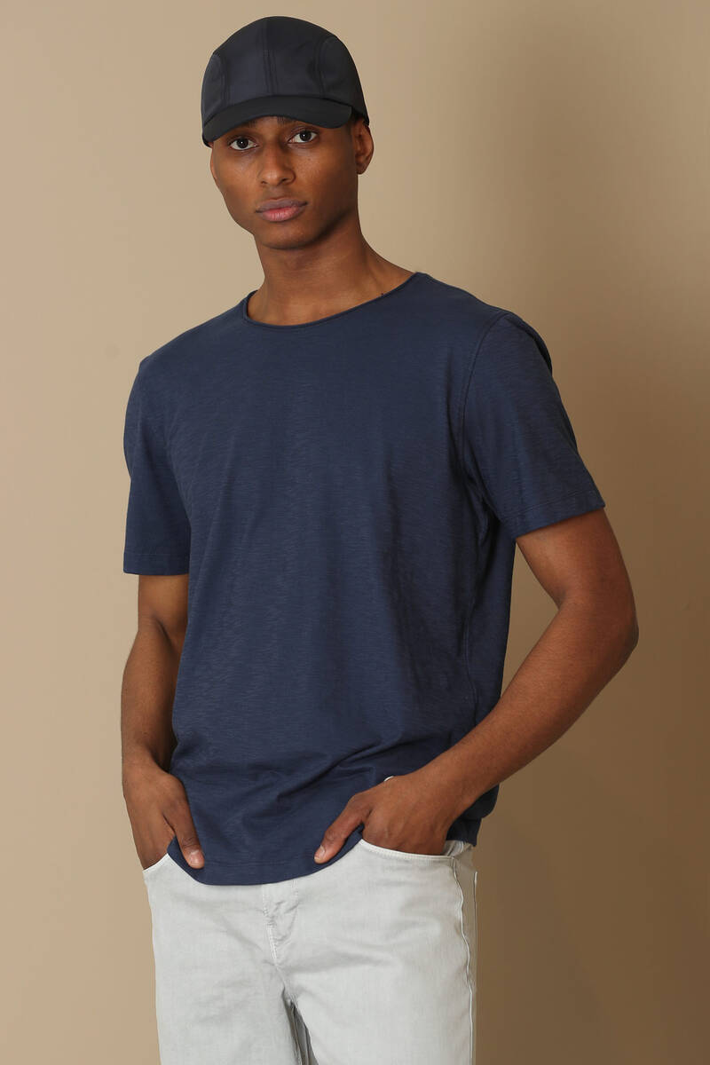 Junya Erkek Basic Tişört Lacivert - 2