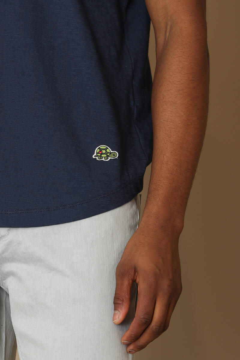 Junya Erkek Basic Tişört Lacivert - 5