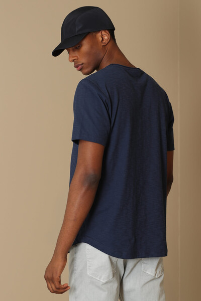 Junya Erkek Basic Tişört Lacivert - 6
