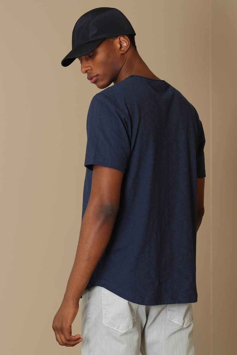 Junya Erkek Basic Tişört Lacivert - 6