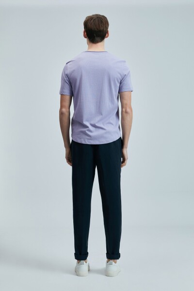 Junya Erkek Basic Tişört Lila - 6