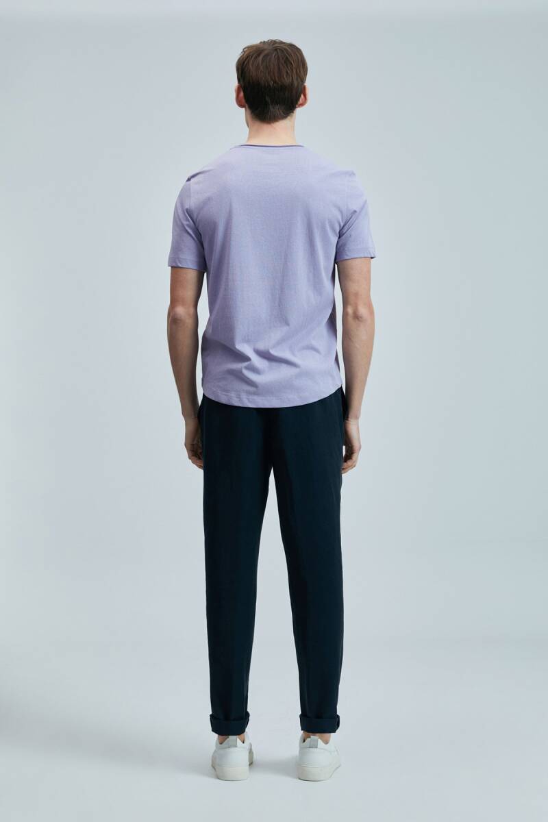 Junya Erkek Basic Tişört Lila - 6