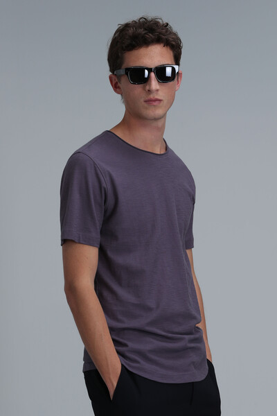 Junya Erkek Basic Tişört Mürdüm - 5