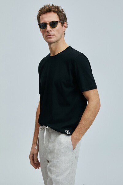 Junya Erkek Basic Tişört Siyah - 3