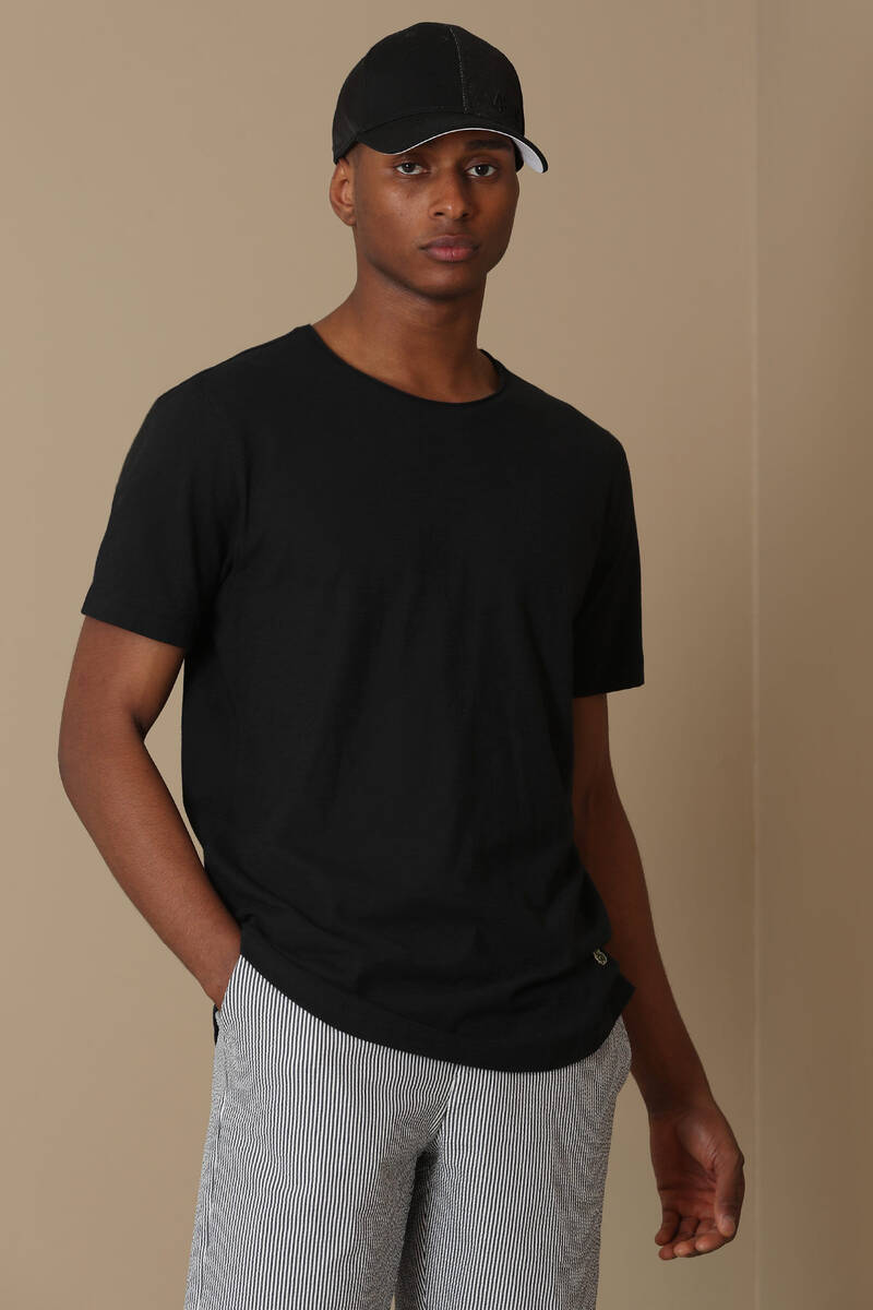 Junya Erkek Basic Tişört Siyah - 2