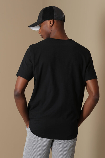 Junya Erkek Basic Tişört Siyah - 6