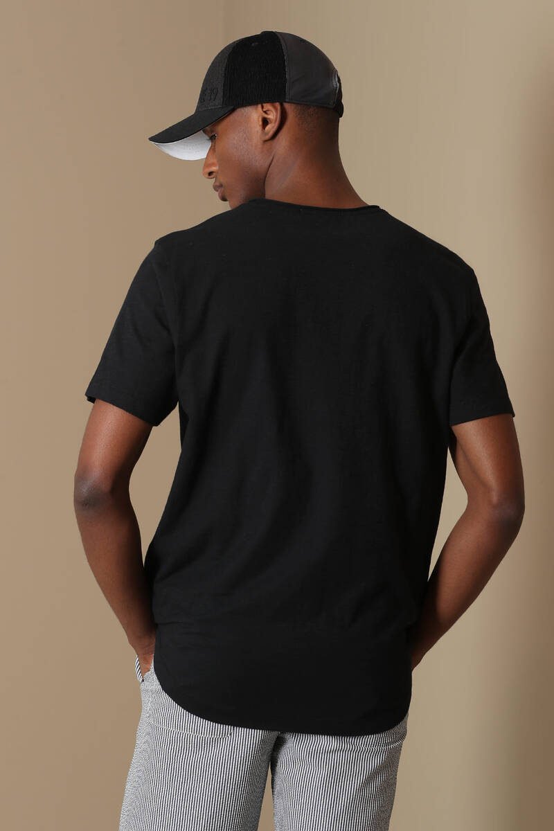 Junya Erkek Basic Tişört Siyah - 6