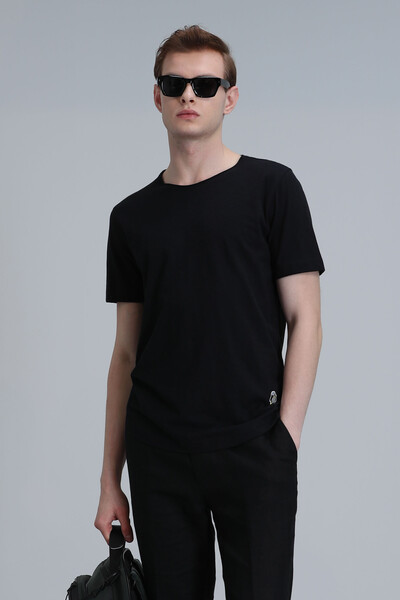 Junya Erkek Basic Tişört Siyah - 1