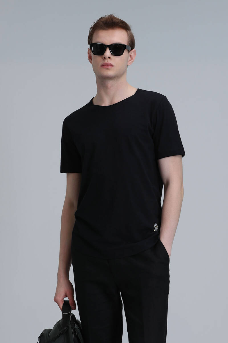 Junya Erkek Basic Tişört Siyah - 1