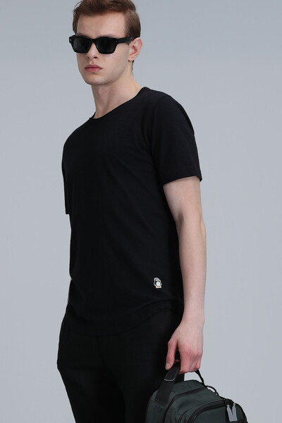 Junya Erkek Basic Tişört Siyah - 3